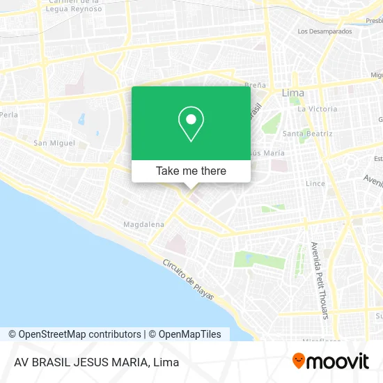 AV   BRASIL   JESUS MARIA map
