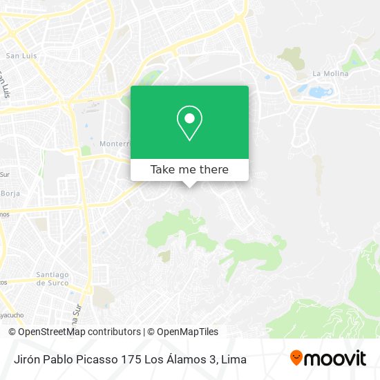 Mapa de Jirón Pablo Picasso 175  Los Álamos 3