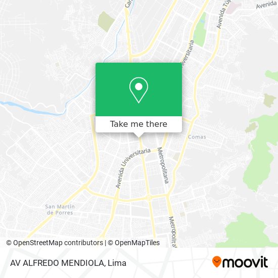 AV ALFREDO MENDIOLA map