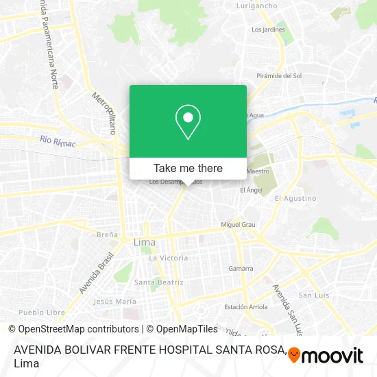Mapa de AVENIDA BOLIVAR FRENTE HOSPITAL SANTA ROSA