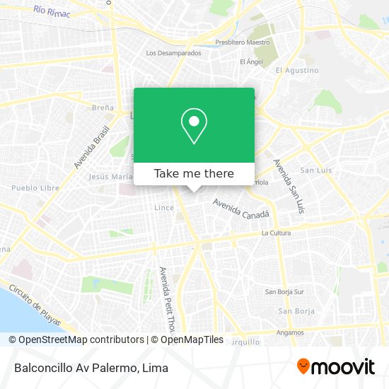 Mapa de Balconcillo  Av Palermo