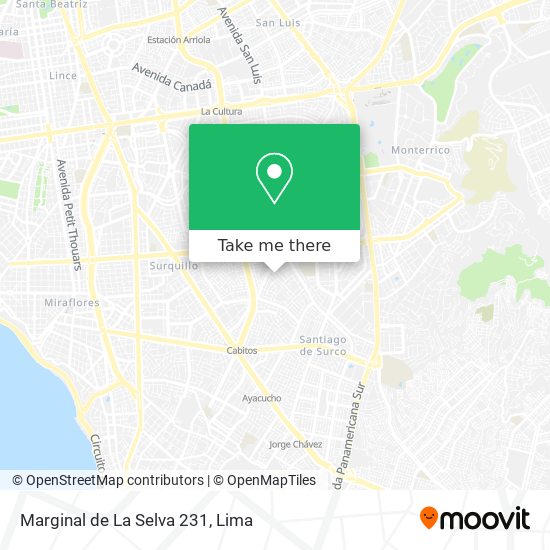 Mapa de Marginal de La Selva 231