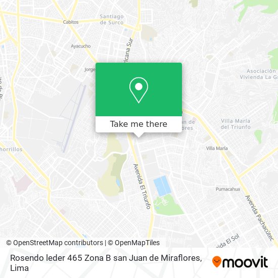 Mapa de Rosendo leder   465 Zona B san Juan de Miraflores