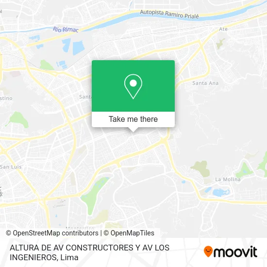 Mapa de ALTURA DE AV  CONSTRUCTORES Y AV  LOS INGENIEROS