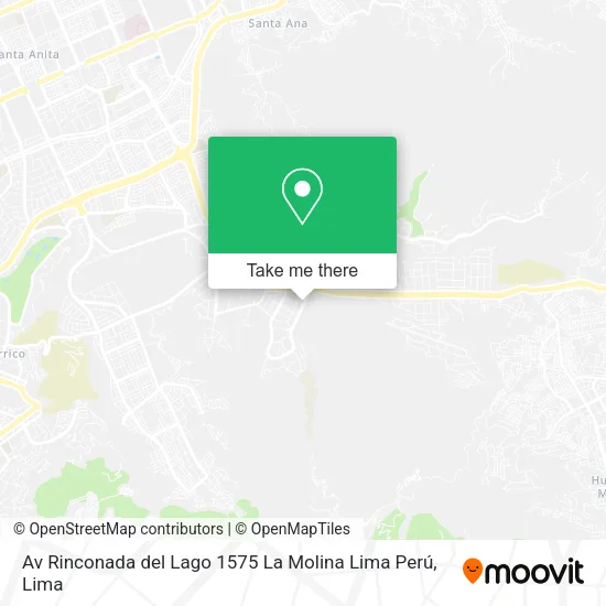 Mapa de Av  Rinconada del Lago 1575  La Molina Lima Perú