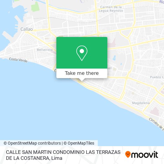 CALLE SAN MARTIN  CONDOMINIO LAS TERRAZAS DE LA COSTANERA map