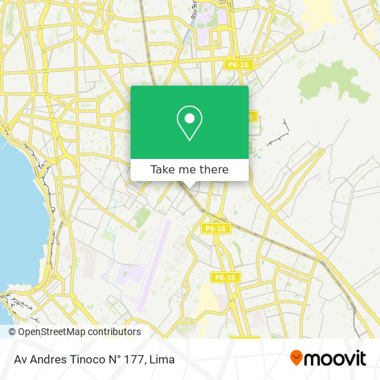 Av  Andres Tinoco N° 177 map