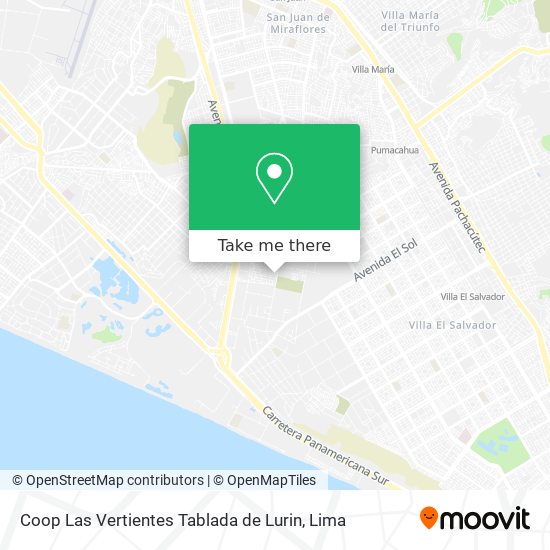 Coop  Las Vertientes Tablada de Lurin map
