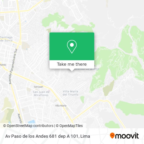 Mapa de Av Paso de los Andes 681 dep A 101