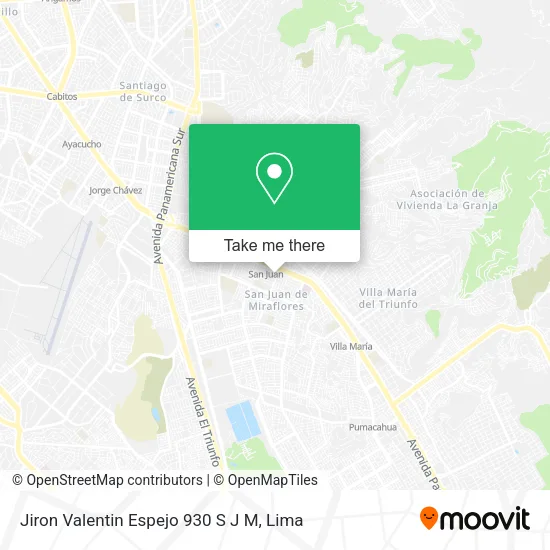 Mapa de Jiron  Valentin Espejo 930 S J M