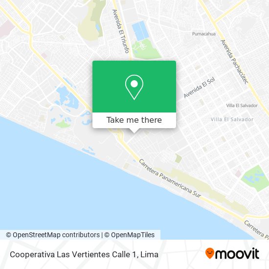 Cooperativa Las Vertientes  Calle 1 map