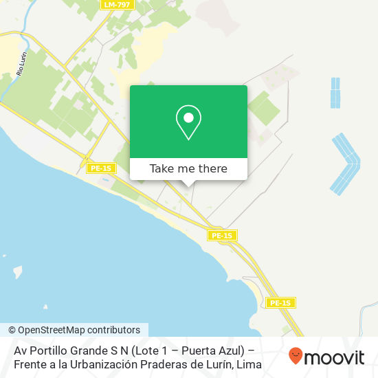 Av  Portillo Grande S N (Lote 1 – Puerta Azul) – Frente a la Urbanización Praderas de Lurín map