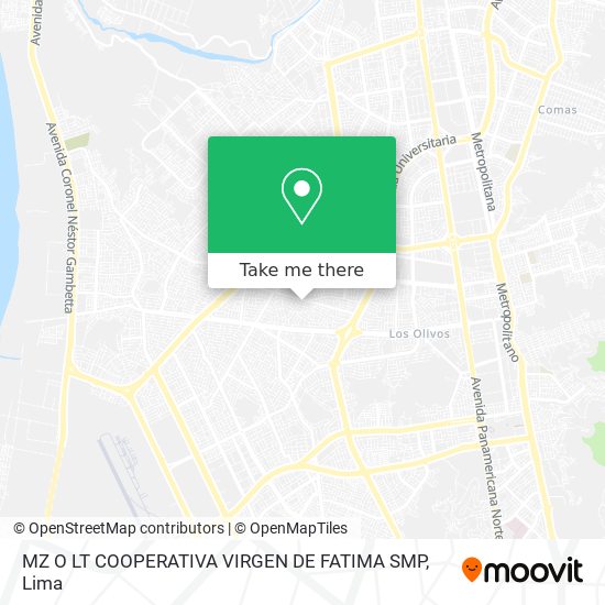 Mapa de MZ O LT COOPERATIVA VIRGEN DE FATIMA SMP