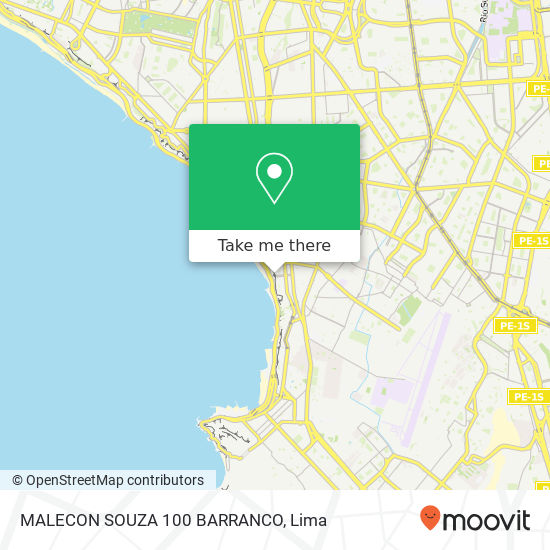 MALECON SOUZA  100 BARRANCO map