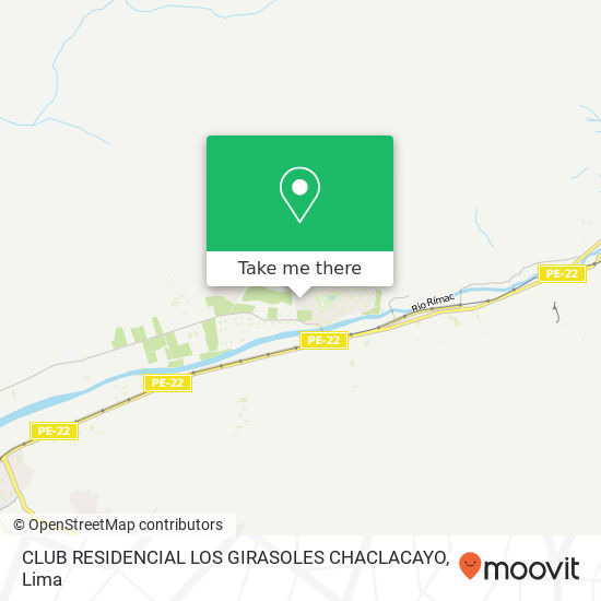 CLUB RESIDENCIAL LOS GIRASOLES CHACLACAYO map