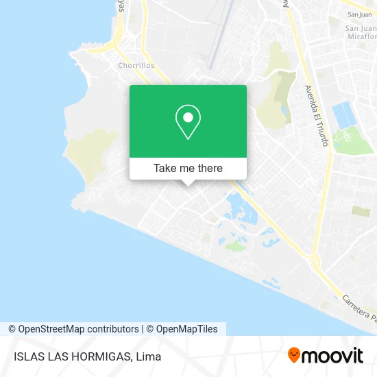 ISLAS LAS HORMIGAS map