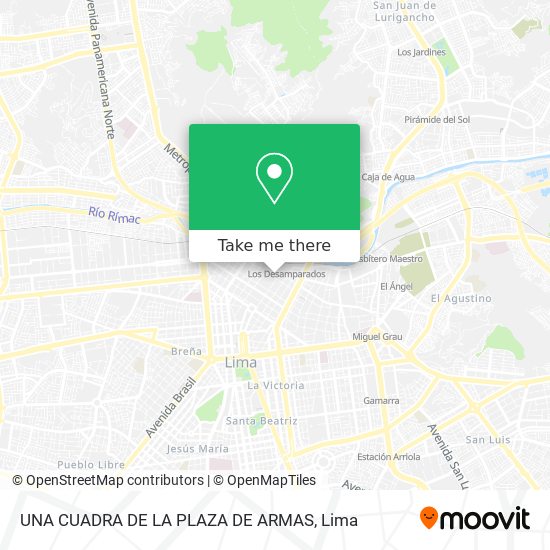 UNA CUADRA DE LA PLAZA DE ARMAS map