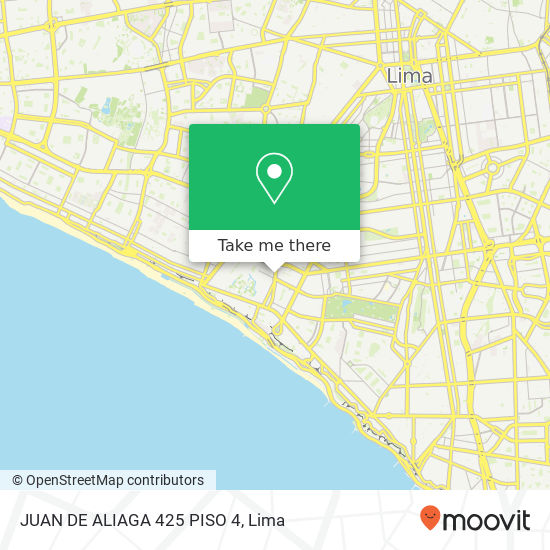 JUAN DE ALIAGA 425 PISO 4 map