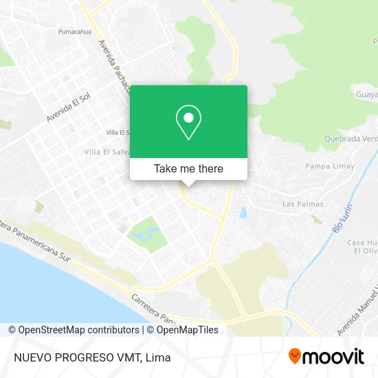 Mapa de NUEVO PROGRESO VMT