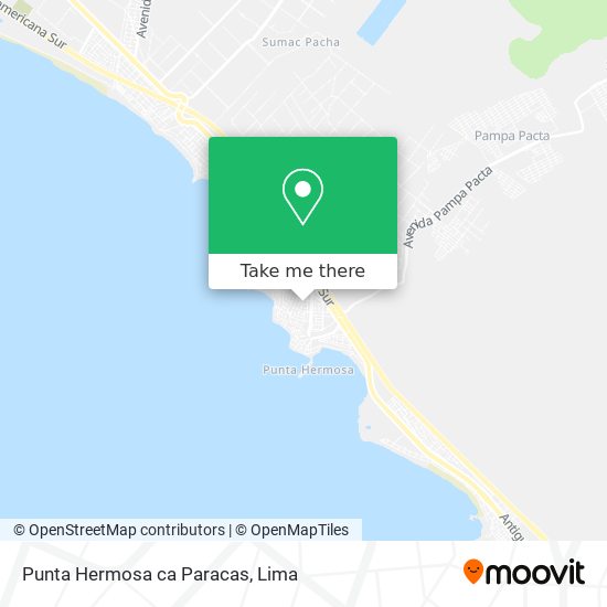 Punta Hermosa ca Paracas map