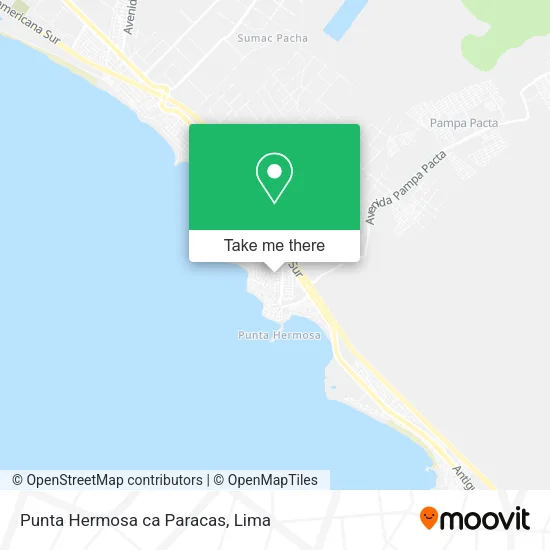 Punta Hermosa ca Paracas map
