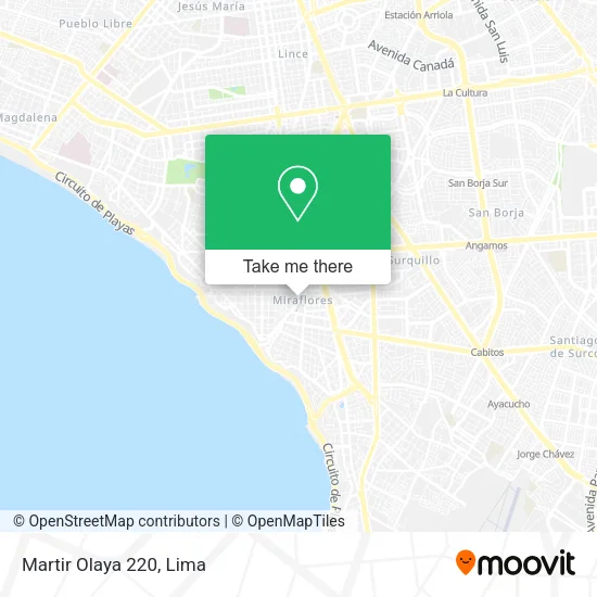 Mapa de Martir Olaya 220