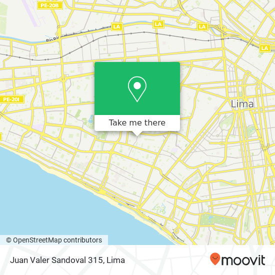 Juan Valer Sandoval 315 map