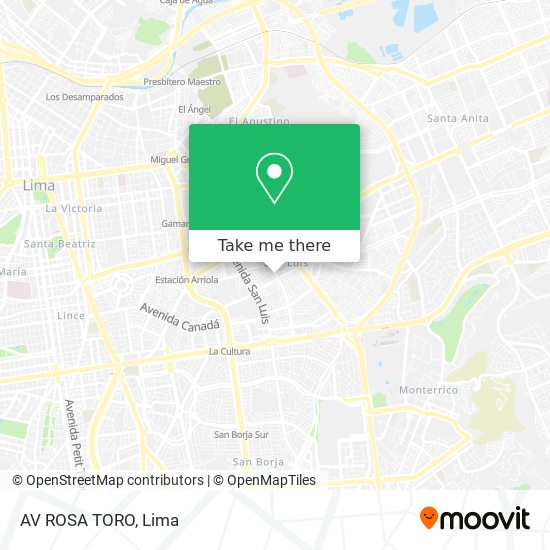 AV  ROSA TORO map