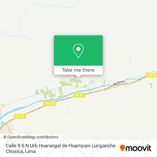 Mapa de Calle 9  S N  Urb  Huarangal de Huampani  Lurigancho Chosica