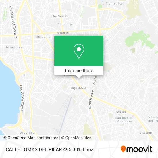 Mapa de CALLE LOMAS DEL PILAR 495   301