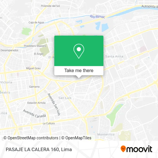 Mapa de PASAJE LA CALERA 160