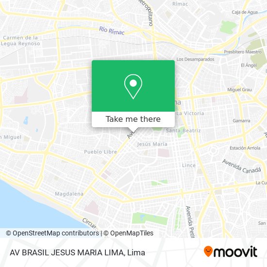 AV BRASIL  JESUS MARIA  LIMA map
