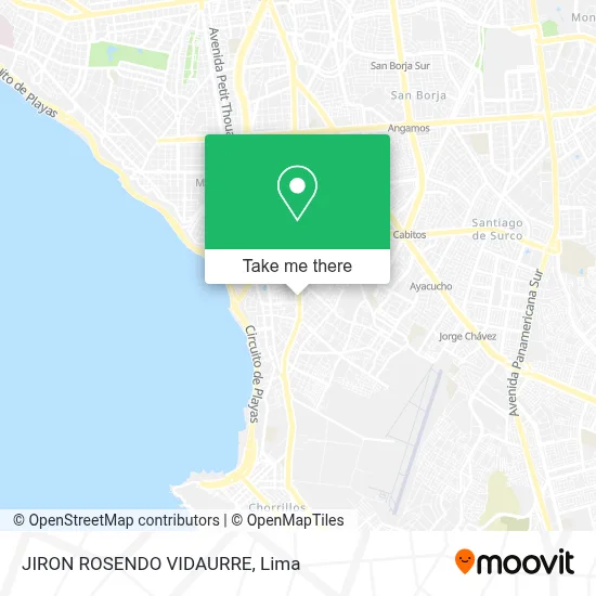 JIRON ROSENDO VIDAURRE map