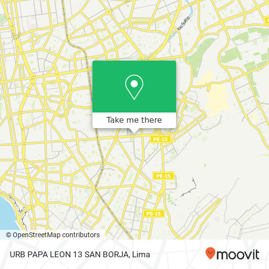 URB  PAPA LEON 13  SAN BORJA map