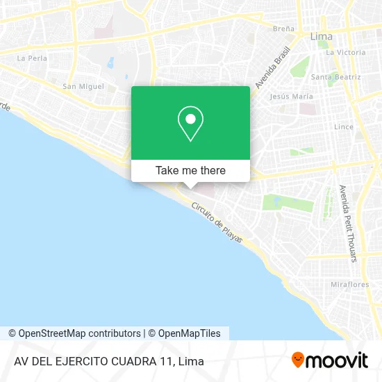 AV  DEL EJERCITO CUADRA 11 map