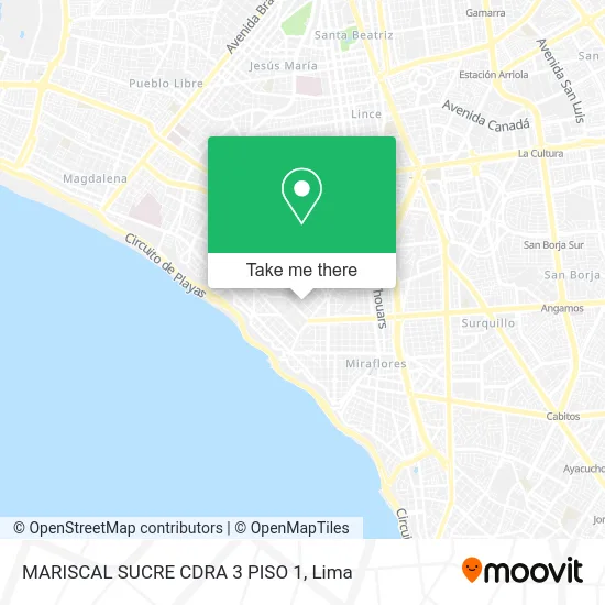 MARISCAL SUCRE CDRA  3 PISO 1 map