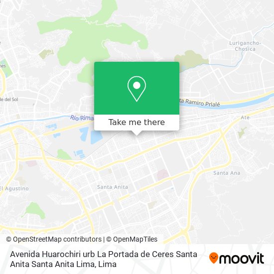 Avenida Huarochiri  urb  La Portada de Ceres  Santa Anita   Santa Anita  Lima map