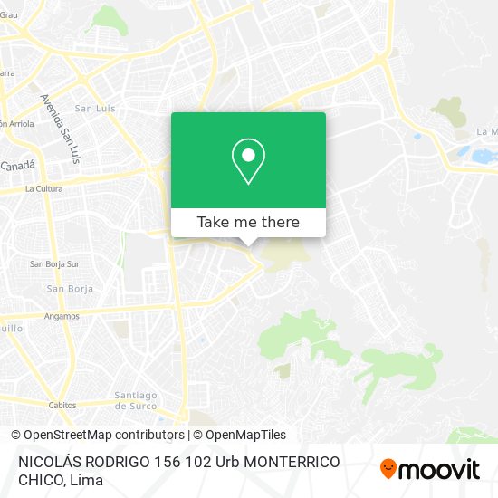 NICOLÁS RODRIGO 156   102 Urb  MONTERRICO CHICO map