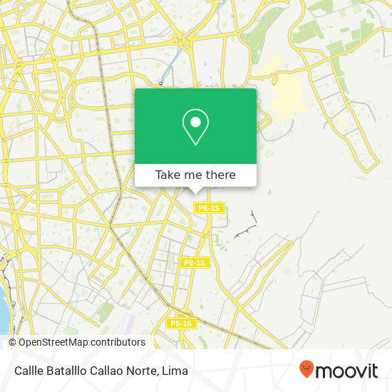 Callle Batalllo Callao Norte map