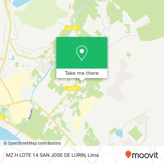 Mapa de MZ H LOTE 14 SAN JOSE DE LURIN