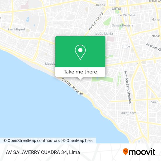 Mapa de AV  SALAVERRY CUADRA 34