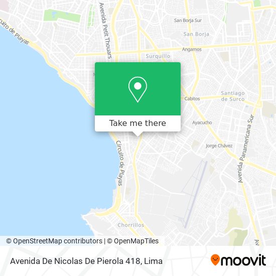 Avenida De Nicolas De Pierola 418 map