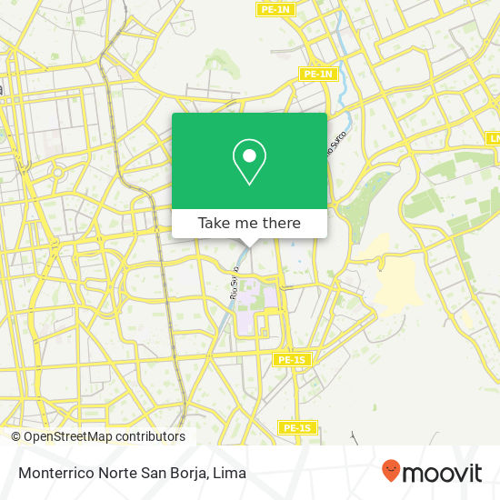 Monterrico Norte   San Borja map