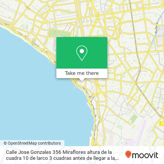 Calle Jose Gonzales 356  Miraflores altura de la cuadra 10 de larco  3 cuadras antes de llegar a la map