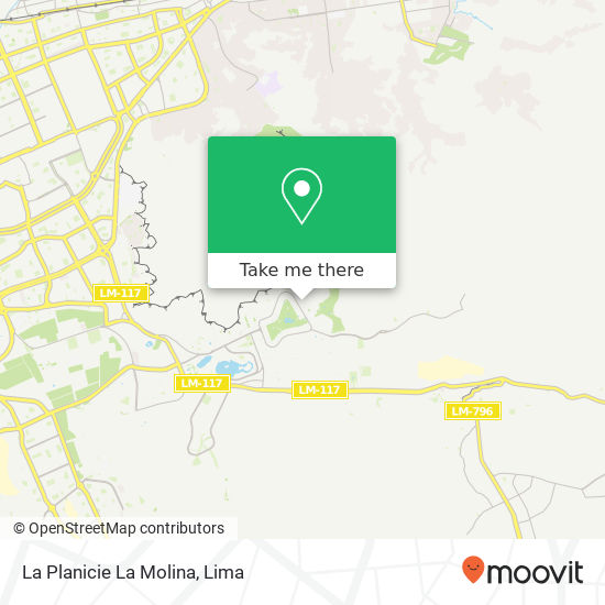 La Planicie  La Molina map