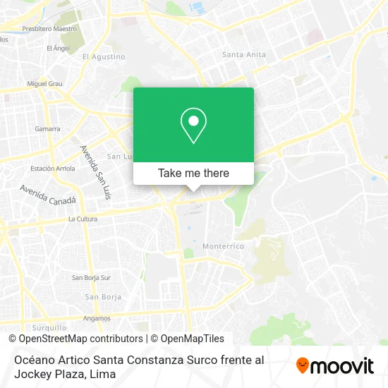 Mapa de Océano Artico  Santa Constanza  Surco  frente al Jockey Plaza