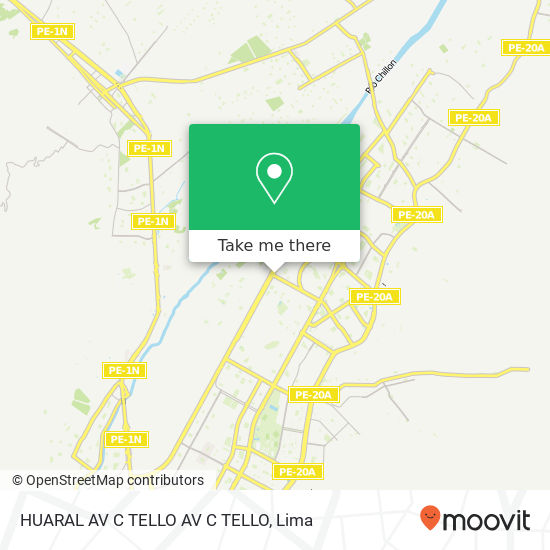 HUARAL  AV C TELLO AV C TELLO map