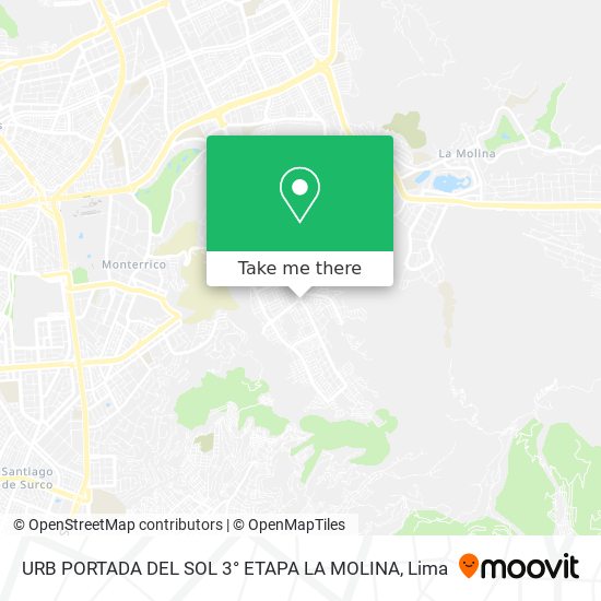URB  PORTADA DEL SOL 3° ETAPA LA MOLINA map