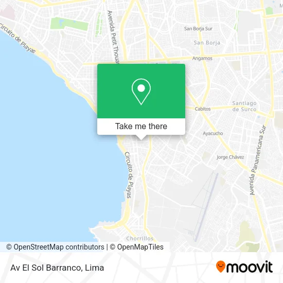 Mapa de Av El Sol  Barranco