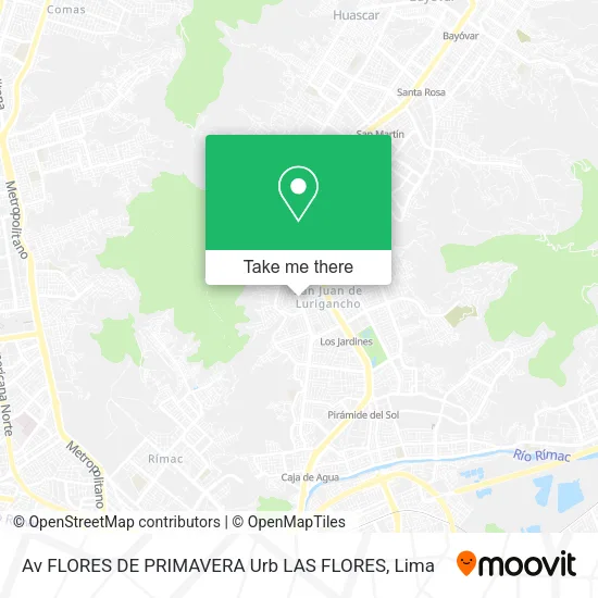 Mapa de Av  FLORES DE PRIMAVERA   Urb  LAS FLORES